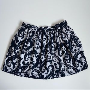 Banana Republic x Milly Navy Blue Print Skirt Elastic Waist Size 16